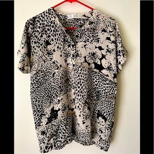 Escada Short-Sleeved Silk Blouse